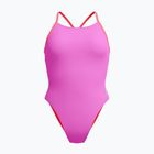 Strój pływacki jednoczęściowy damski Speedo Solid Lattice Tie-Back neon violet