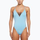Strój pływacki jednoczęściowy damski Nike Sneakerkini 2.0 Croccback aquarius blue/scuba blue