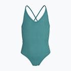 Strój pływacki jednoczęściowy dziecięcy Nike Ocean Bound Ripple Texture Lace Up blached turquoise