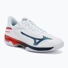 Buty do tenisa męskie Mizuno Wave Exceed Court AC white/insignia blue/orange