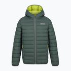 Kurtka puchowa dziecięca REGATTA Hooded Marizion dark forest green/wild lime