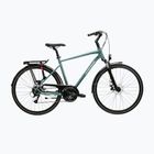 Rower trekkingowy męski KROSS Trans 3.0 zielony/srebrny/połysk