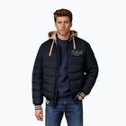 Kurtka męska Pitbull Hidden Quilted Hooded dark navy/beige