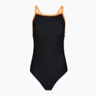 Strój pływacki jednoczęściowy damski Clap Jednowarstwowy black/orange