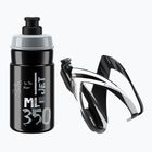 Zestaw rowerowy Elite CEO Kit Jet koszyk + bidon 350 ml black glossy/black/logo grey
