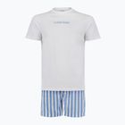 Piżama męska Calvin Klein LV00NM2903 classic white top/vertical boardway