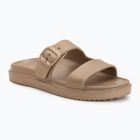 Klapki damskie Tommy Hilfiger Double Strap Sandal Pearl safari canvas pearlized