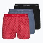 Bokserki męskie Calvin Klein LV00NB4727 Boxer Slim black/prep emblem goji berry/grisai