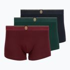 Bokserki męskie Tommy Hilfiger Trunk 3 pack navy blue/nocturnal green/burgundy