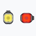 Zestaw lampek rowerowych Knog Blinder Mini Square Twinpack czarny