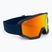 Gogle narciarskie UVEX Athletic CV navy matt/mirror orange green