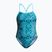 Strój pływacki jednoczęściowy damski ZONE3 Strap Back teal tie dye