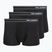 Bokserki męskie KARL LAGERFELD Stripe Logo Micro Trunk 3 pary black