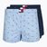 Bokserki męskie Tommy Hilfiger Woven Boxer Print 3 pack chambray flag/carb navy/c navy flag