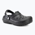 Klapki dziecięce Crocs Classic Lined Clog Kids black/black 2