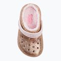 Klapki dziecięce Crocs Classic Lined Glitter Clog gold/barely pink 7