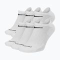 Skarpety męskie Nike Everyday Plus Cushioned No Show 6 par white/black