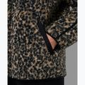 Bluza damska Sweaty Betty Plush Contrast Zip Up Fleece brown ink leopard print 6