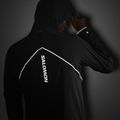 Bluza do biegania męska Salomon Sense Aero Hybrid Half Zip Hooded deep black 6