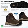 Buty turystyczne męskie Columbia Newton Wander cordovan/spice 8