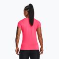 Koszulka treningowa damska Under Armour Heat Gear Armour pink shock/metallic silver 2