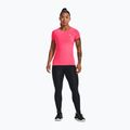 Koszulka treningowa damska Under Armour Heat Gear Armour pink shock/metallic silver 3