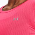 Koszulka treningowa damska Under Armour Heat Gear Armour pink shock/metallic silver 4