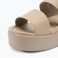 Sandały damskie Crocs Brooklyn Low Wedge latte/mushroom 7