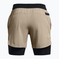 Spodenki męskie Under Armour Peak Woven 2in1 timberwolf taupe/black/black 6