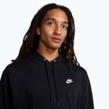 Bluza męska Nike Club French Terry Pullover Hoodie black/black/white 4
