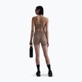 Biustonosz treningowy Nike Alate Medium Support Longline mink brown/white 3