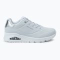 Buty damskie SKECHERS Uno Shimmer Away white/silver 2