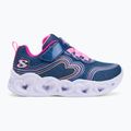 Buty dziecięce SKECHERS Heart Lights Retro Hearts navy leather/multi trim 2