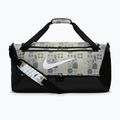 Torba treningowa Nike Brasilia 9.5 Aop 60 l off white/black/white