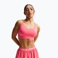 Spodenki treningowe damskie Nike Pro Dri-Fit Mid-Rise Brief-Lined 3" sea coral/white 4
