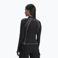 Longsleeve treningowy damski Under Armour ColdGear Textured 1/2 Zip black/white/metalic silver 3