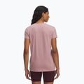 Koszulka treningowa damska Under Armour Rival Logo tourmaline pink/maroon mist 2