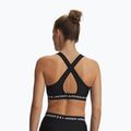 Biustonosz treningowy Under Armour Crossback Mid ultimate black/white 2