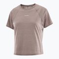Koszulka do biegania damska Salomon Shakeout Air Cropp iron 3