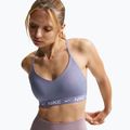 Biustonosz treningowy Nike Dri-Fit Indy Light Support iron purple/iron purple/white
