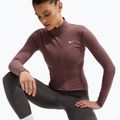 Bluza treningowa damska Nike One Fitted Dri-Fit Full-Zip burgundy tattoo/white 4