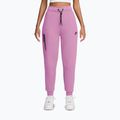 Spodnie damskie Nike Sportswear Tech Fleece Mid-Rise light magenta/black