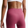 Legginsy damskie Nike One High Waisted Flared pink smoke/white 5