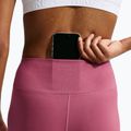 Legginsy damskie Nike One High Waisted Flared pink smoke/white 6