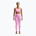 Legginsy treningowe damskie Nike One pink rise/white 2