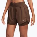 Spodenki damskie Nike One Dri-Fit High-Waisted 3" 2In1 cacao wow/white 3