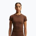 Koszulka treningowa damska Nike Pro Seamless Dri-Fit SS cacao wow