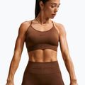 Biustonosz treningowy damski Nike Pro Seamless Light Support Sports Bra cacao wow