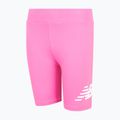 Spodenki dziecięce New Balance Stacked Logo Cycle pink satin 3