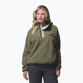 Bluza polarowa damska Columbia Helvetia II Cropped Half Snap Fleece stone green/safari